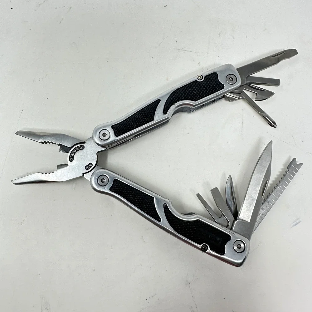Protocol Stainless Steel MultiTool Pliers Knife Saw Nylon Sheath EDC Utility Kit